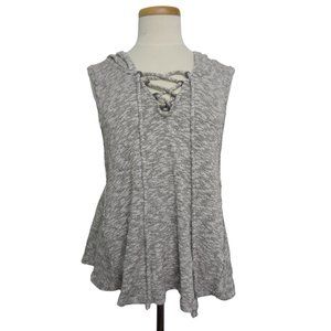 We The Free Sleeveless Hoodie XS Gray Knit